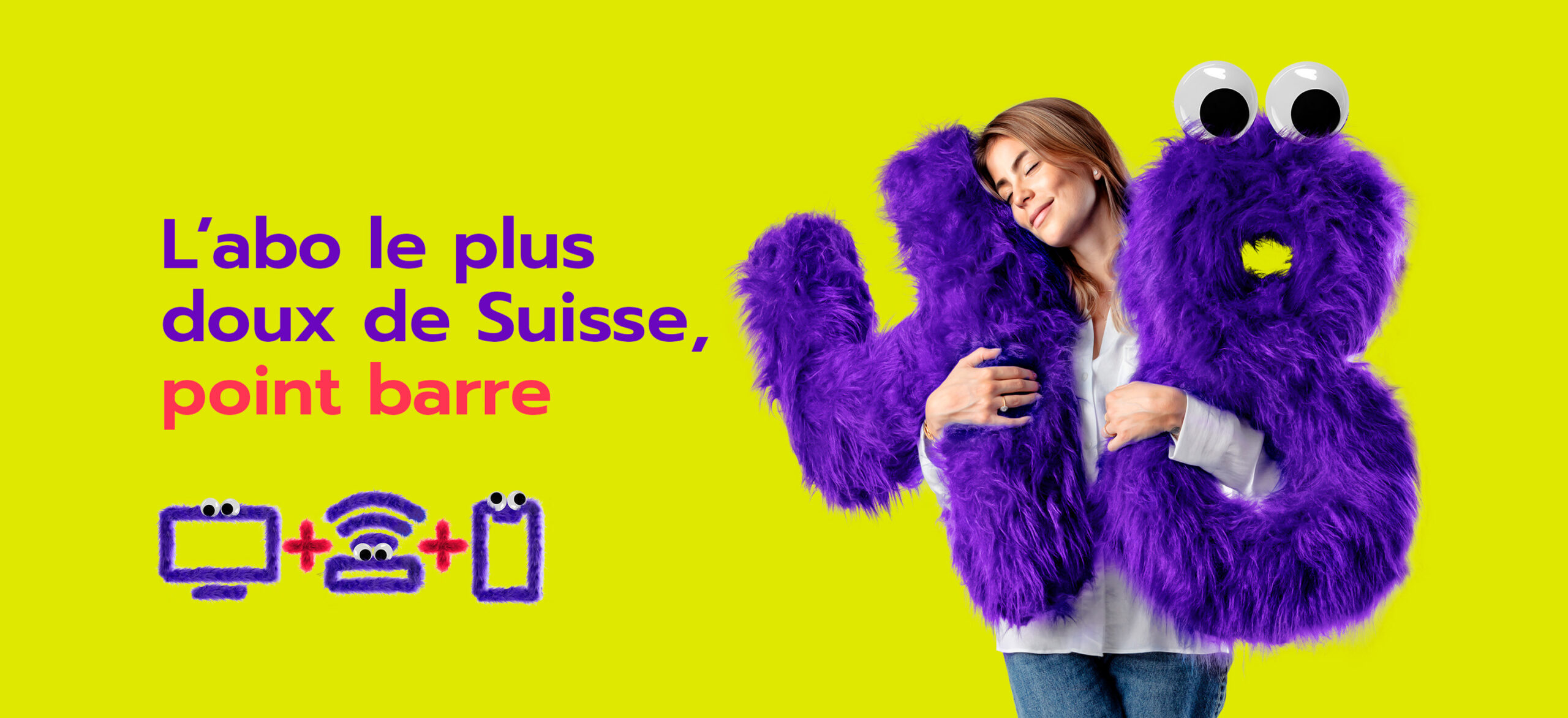 Image avec le slogan Sweez : L'abo le plus doux de Suisse, point barre
