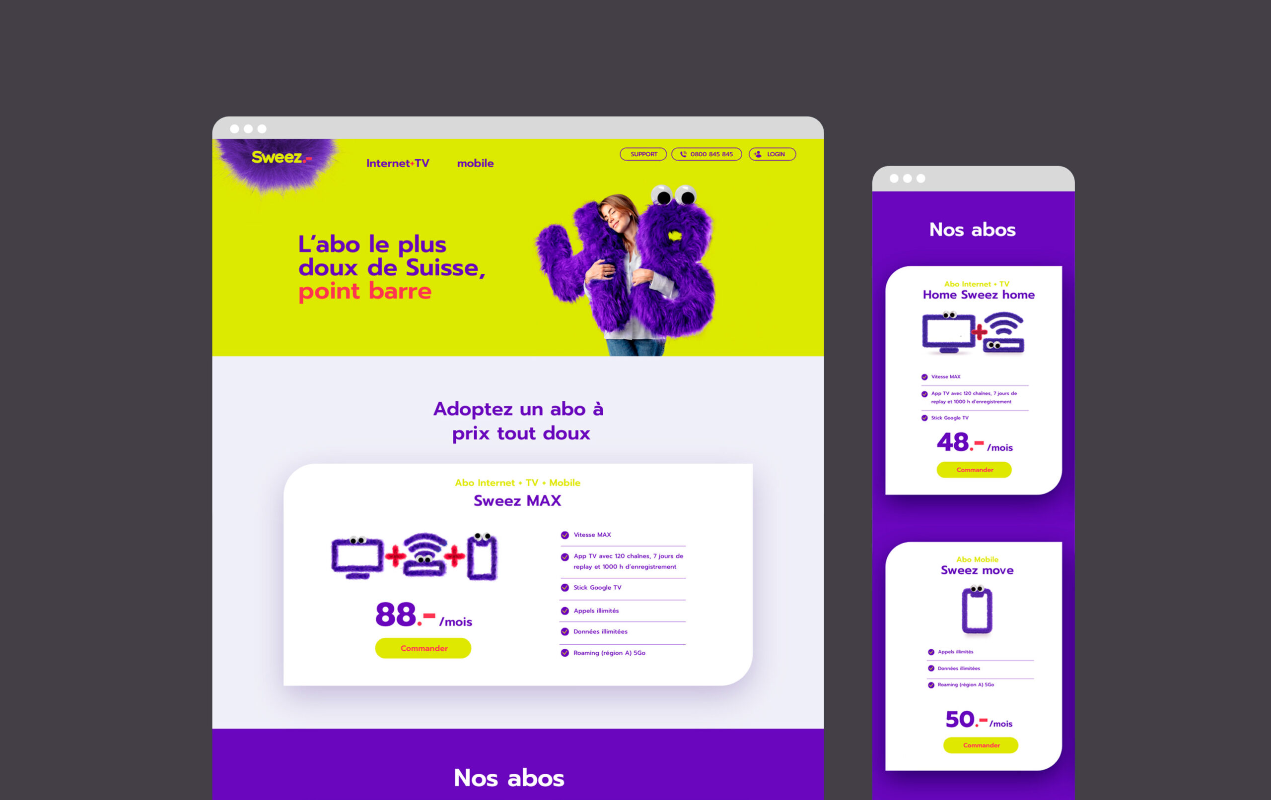Image du webdesign du site Sweez