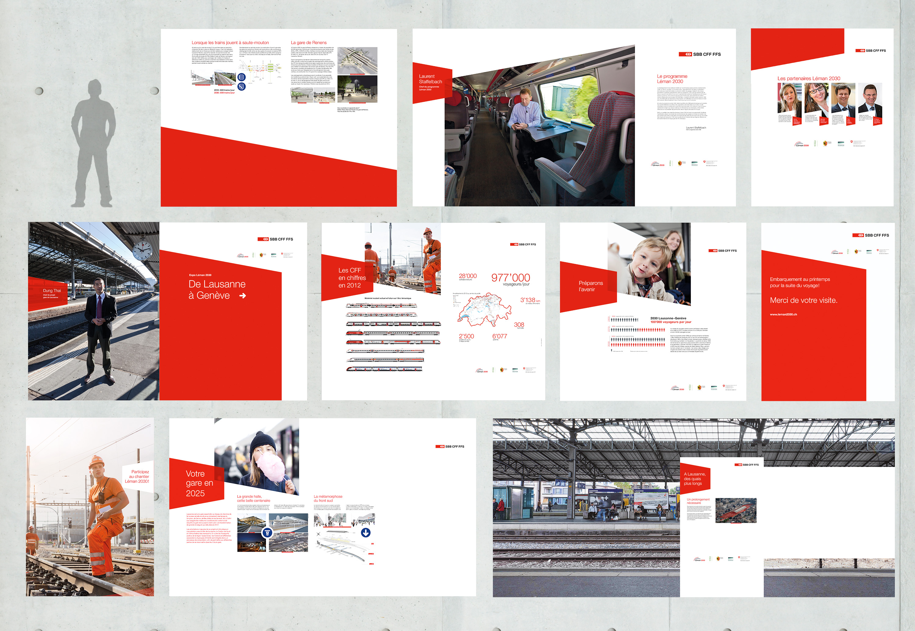 CFF communication Léman 2030 contenu des panneaux d'exposition