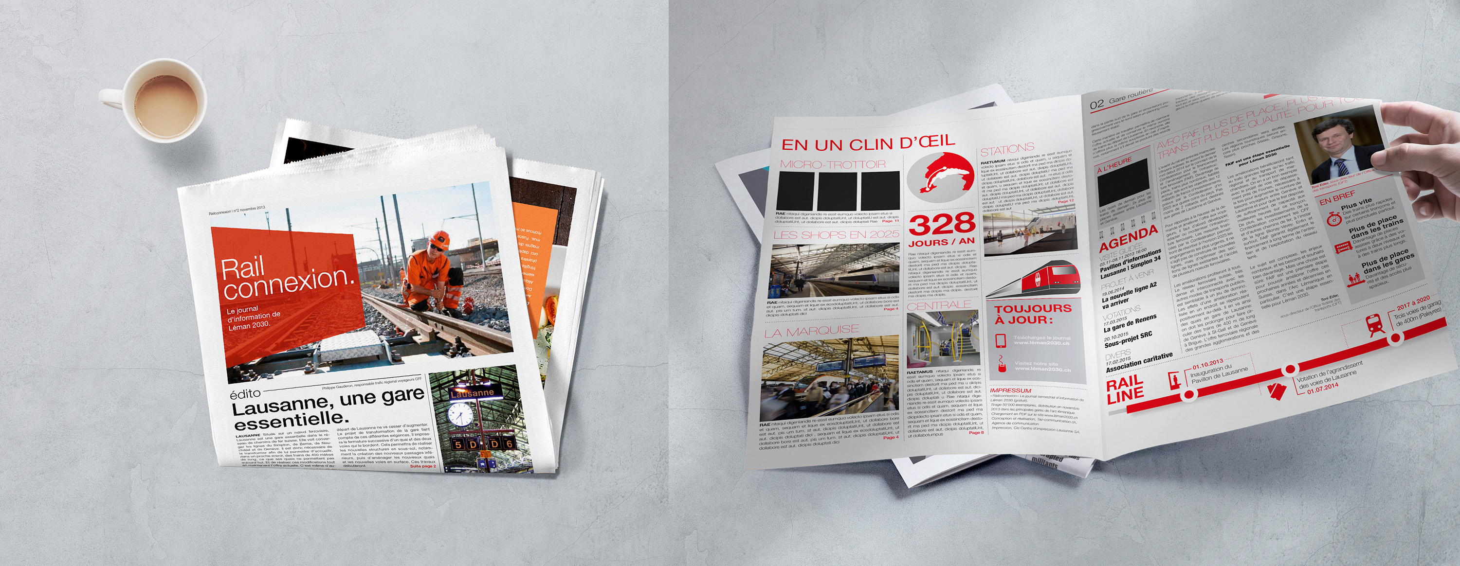 CFF communication Léman 2030 journal print