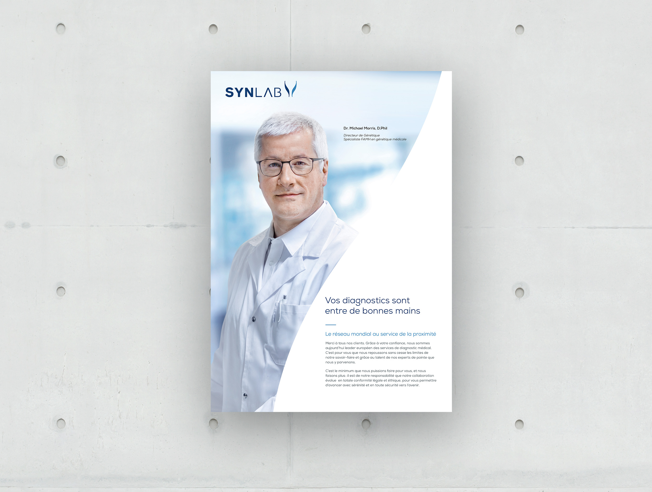 Synlab campagne de communication flyer de promotion