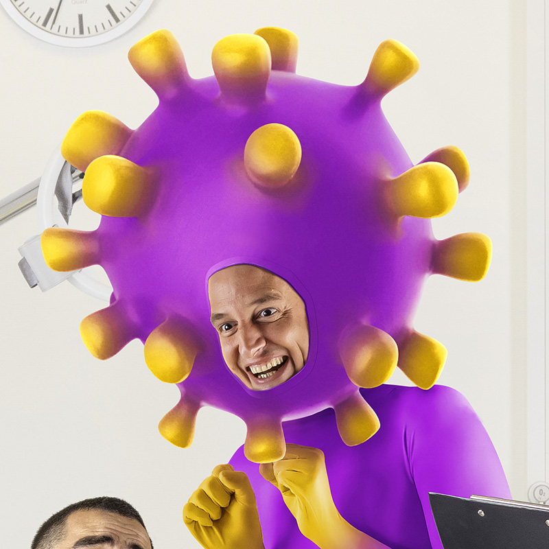 Campagne CHUV grippe 2022 mascotte 1