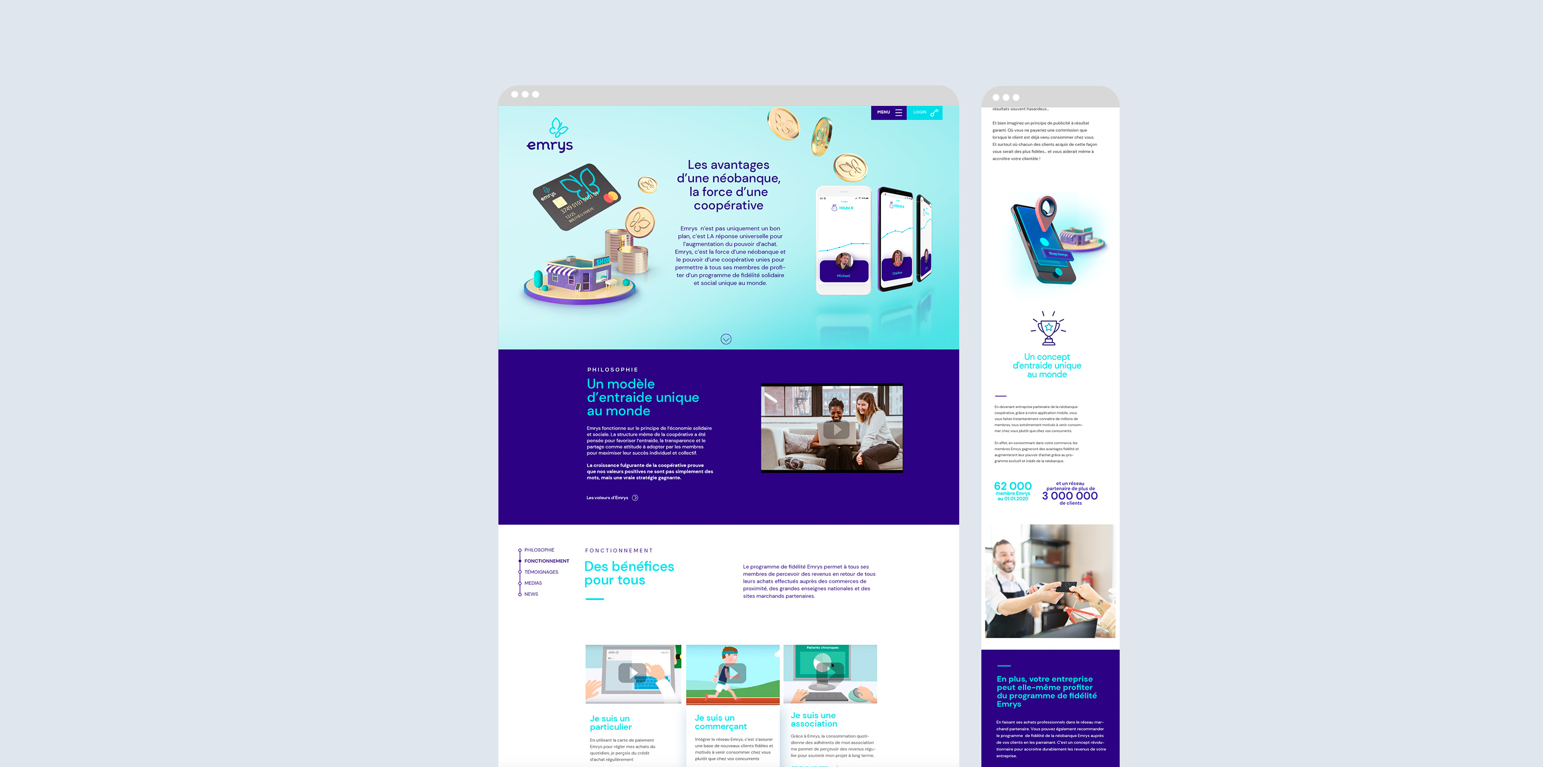 Emrys nouveau branding web design ux et ui