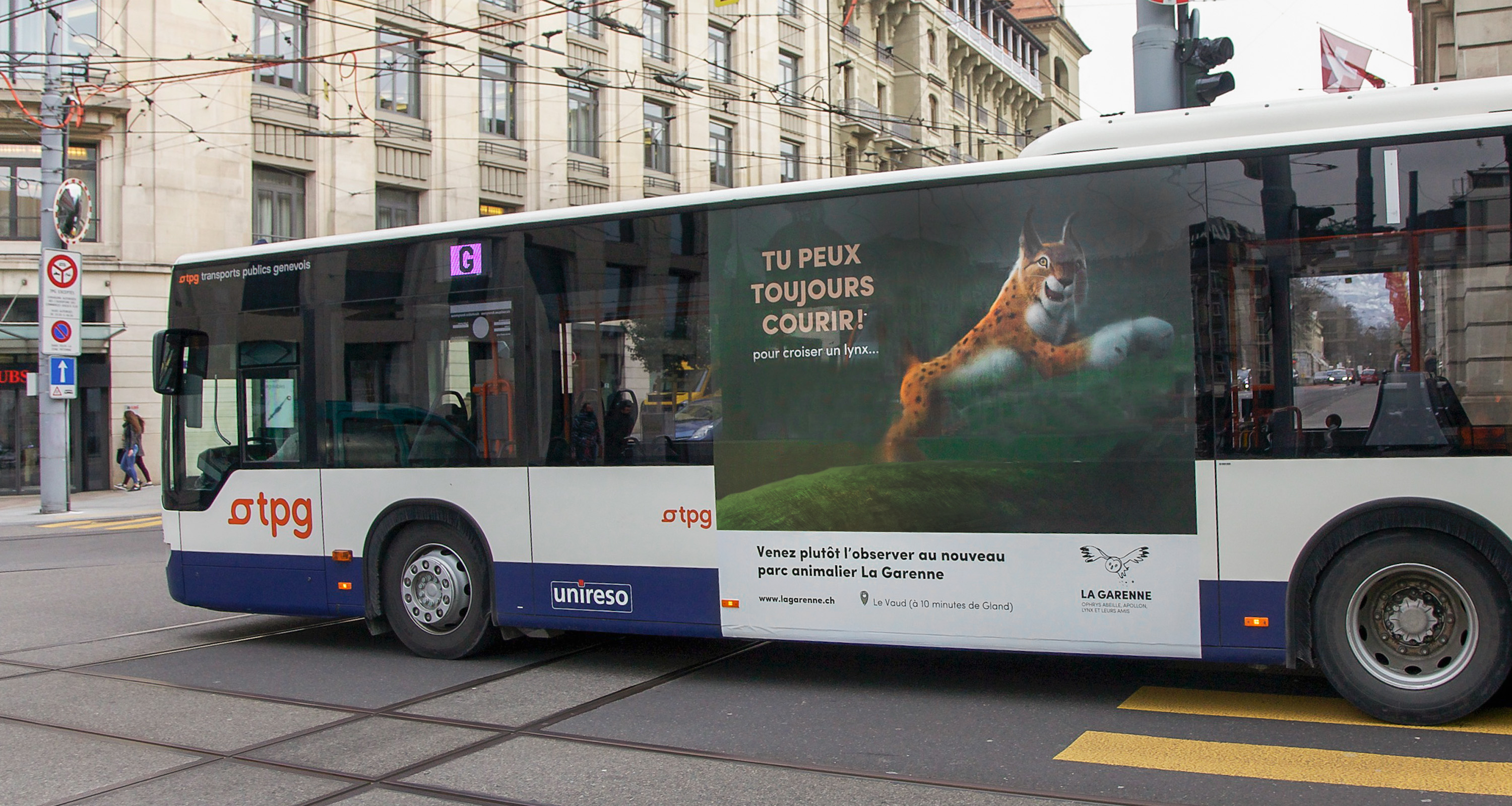 Zoo la Garenne campagne de communication affiche bus