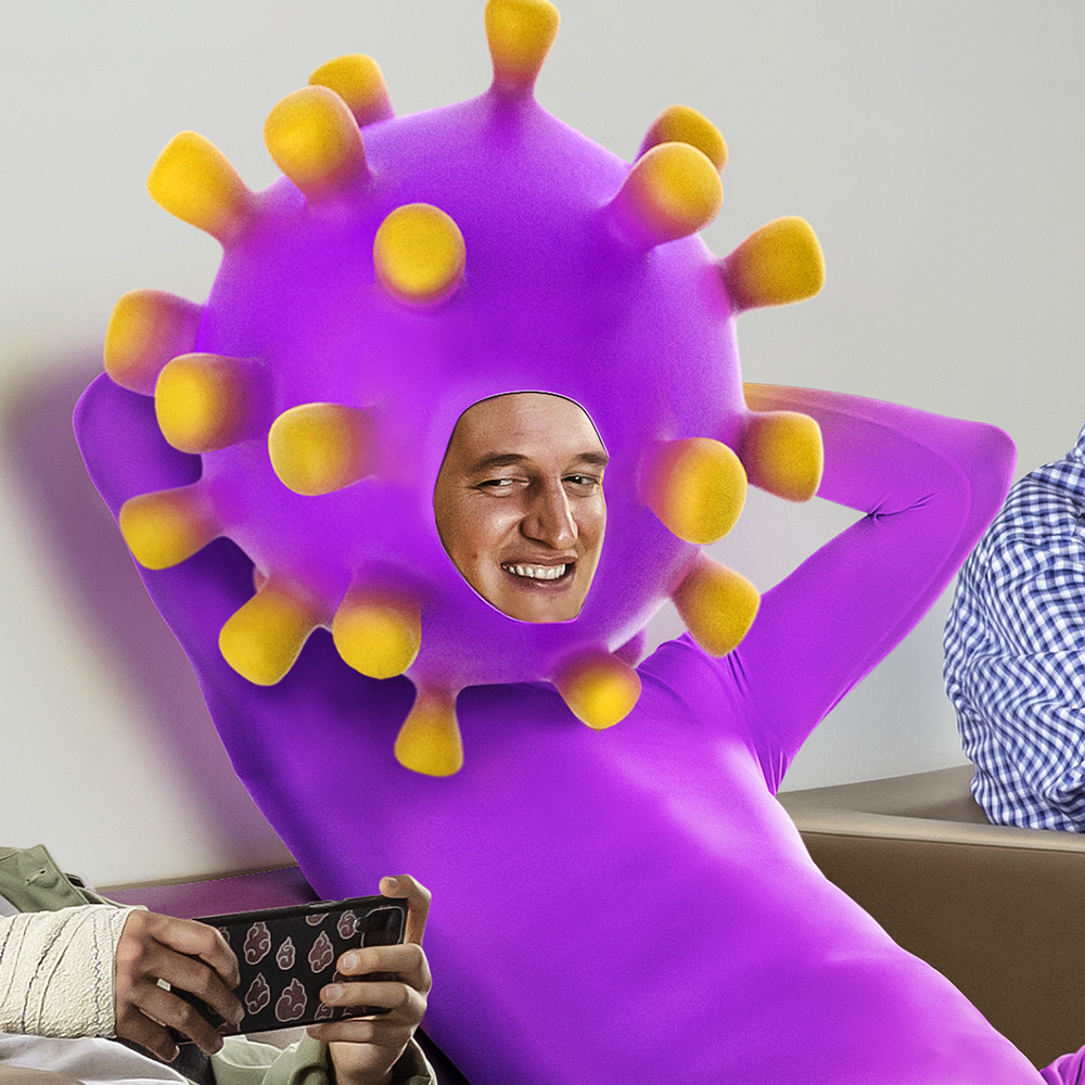 Campagne CHUV grippe 2022 mascotte 2