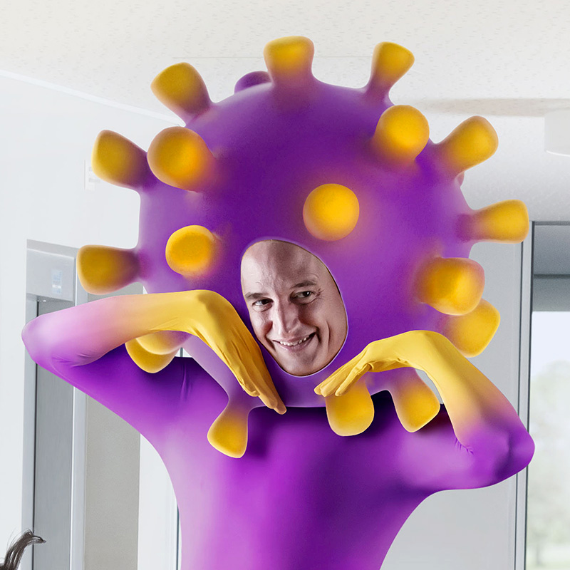 Campagne CHUV grippe 2022 mascotte 3