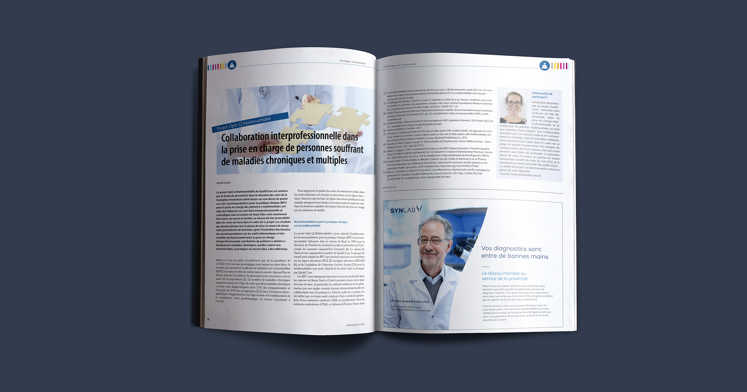 Synlab campagne de communication annonce demi-page