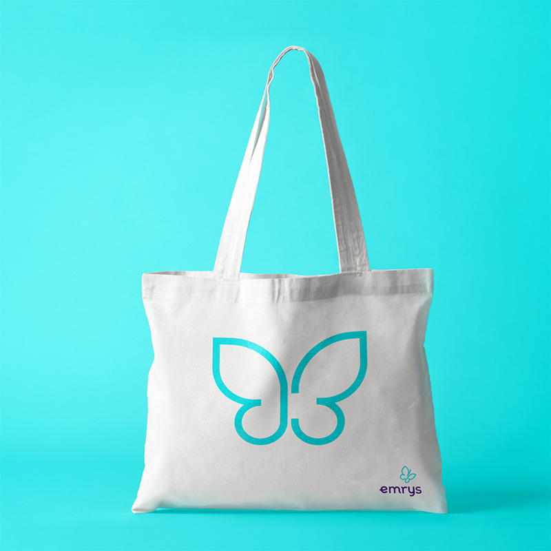 Emrys nouveau branding totebag