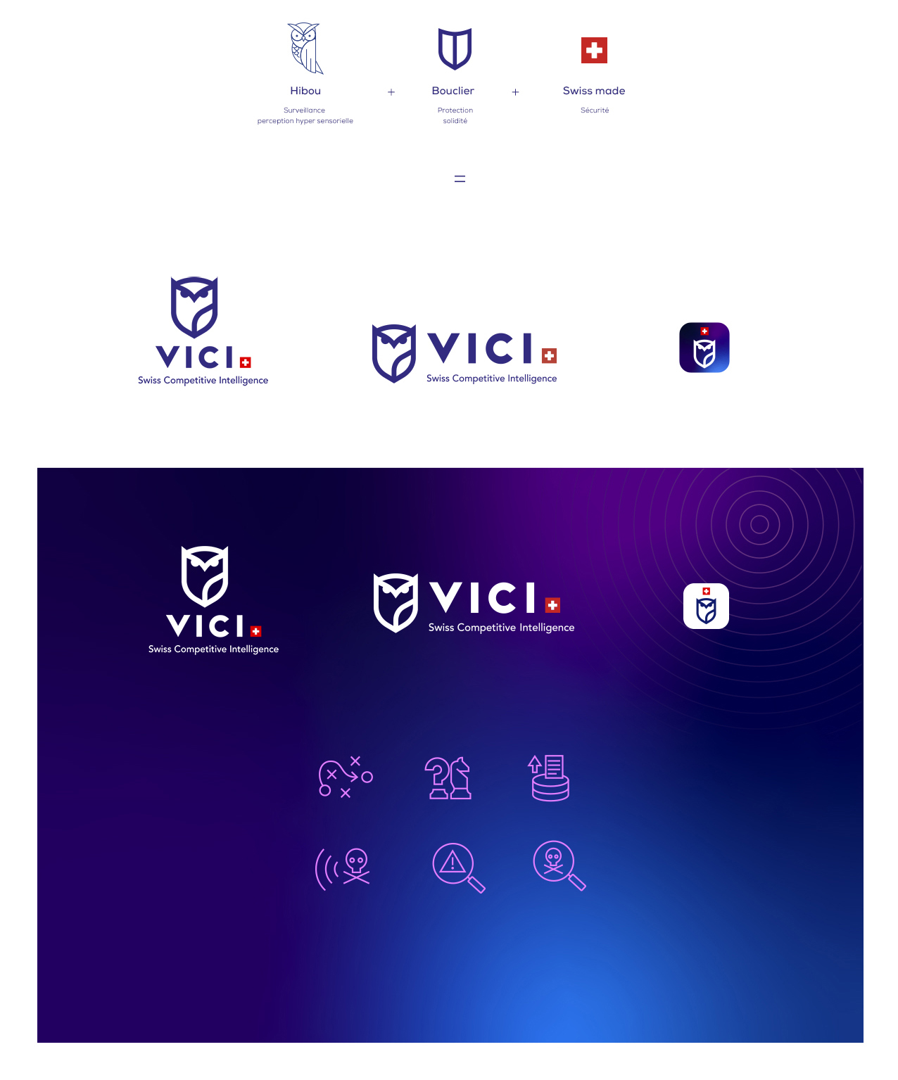 vici illustration du logo et des pictogrammes