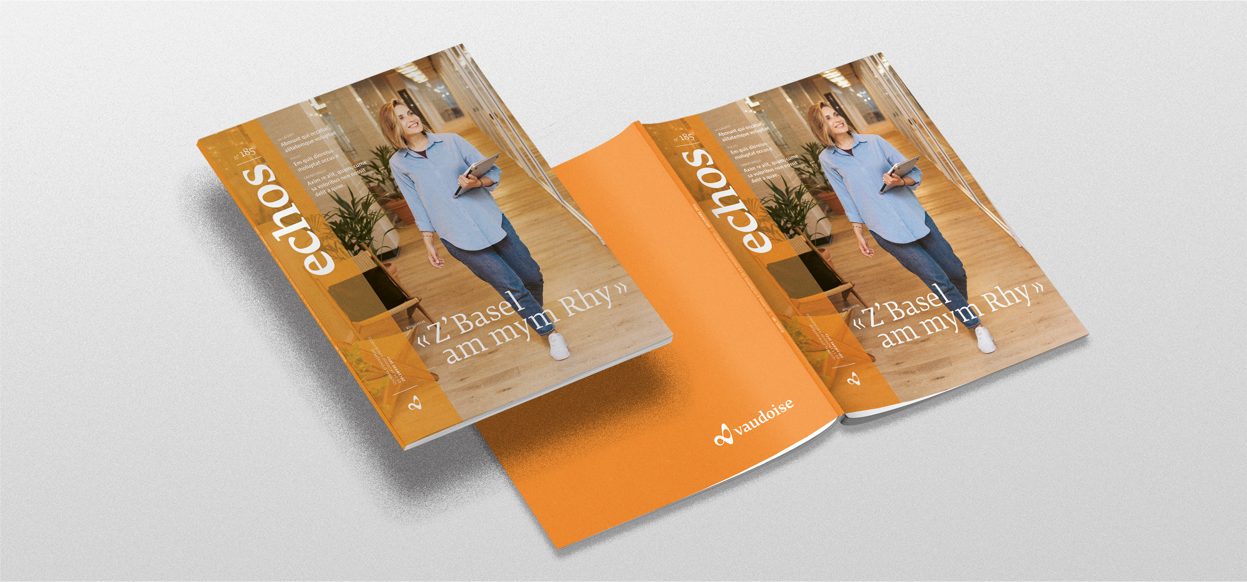 Vaudoise Assurance journal interne graphisme edition banner