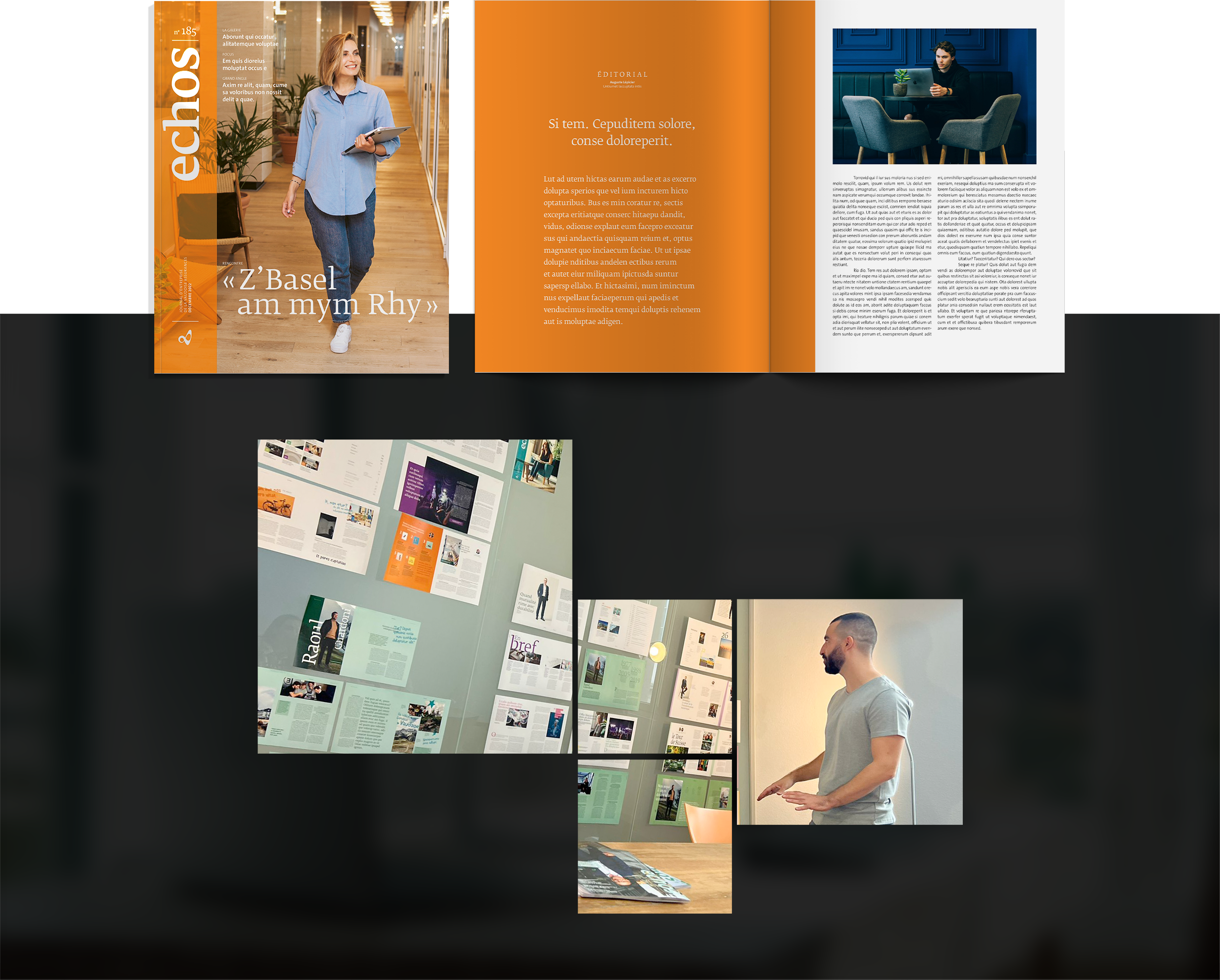 Vaudoise Assurance journal interne graphisme maquettes