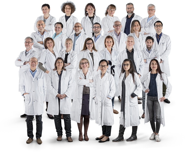 Synlab campagne de communication montage photo de tous les médecins experts