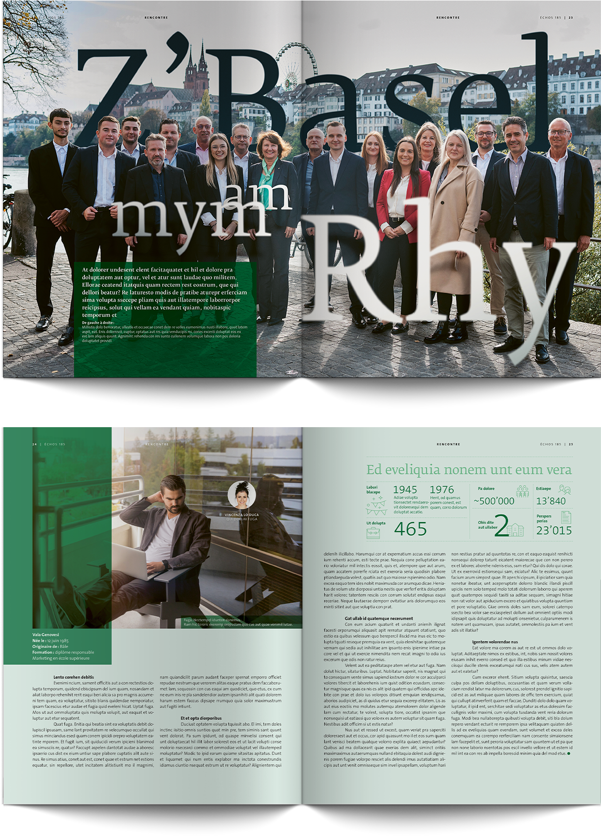 Vaudoise Assurance journal interne graphisme retouche photo