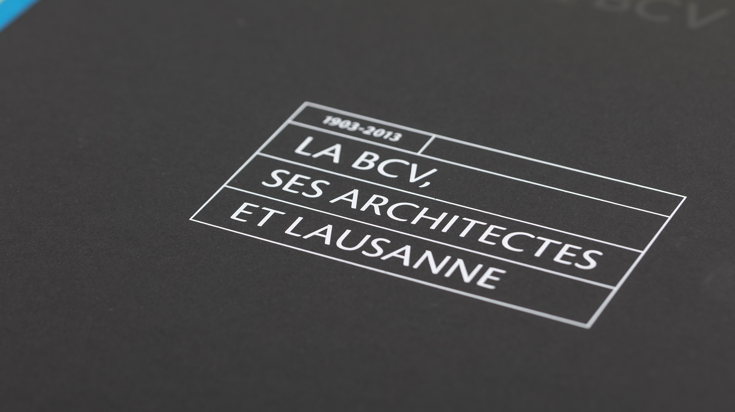 BCV graphisme livre sur l'architecture de lausanne