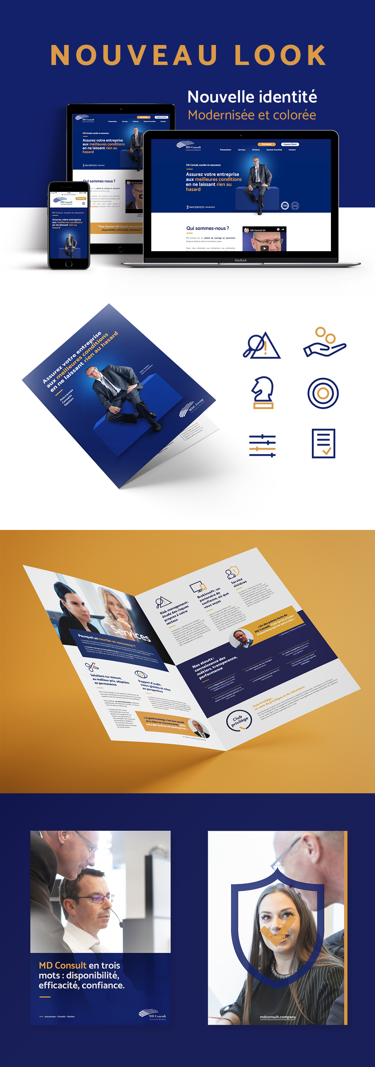 MD Consult branding web design travaux