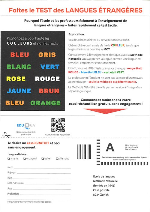 Flyer Méthode naturelle verso