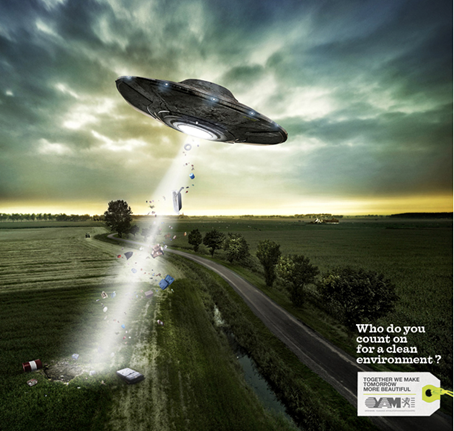 publicité humour noir ovni